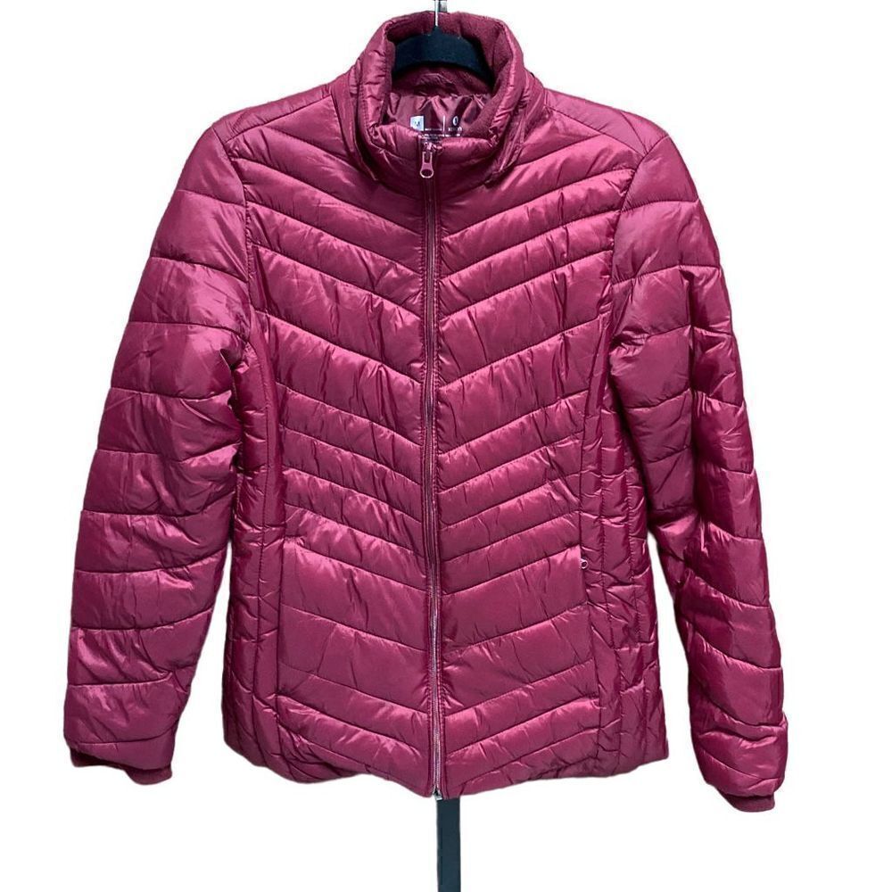 Xersion Burgundy Puffer Coat Size Medium